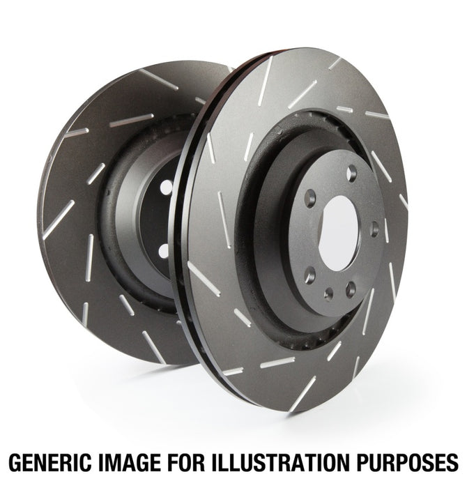 EBC 13-14 Ford Mustang 5.8 Supercharged (GT500) Shelby USR Slotted Rear Rotors Brake Rotors - Slotted EBC   