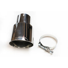 Load image into Gallery viewer, JBA 3in x 4in x 7-1/4in Double Wall Polished Chrome Tip - Clamp On Tips JBA
