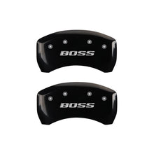 Load image into Gallery viewer, MGP Rear set 2 Caliper Covers Engraved Rear Boss Black finish silver ch Caliper Covers MGP
