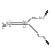 Gibson 99-03 GMC Sierra 1500 SL 5.3L 2.5in Cat-Back Dual Extreme Exhaust - Black Elite Catback Gibson