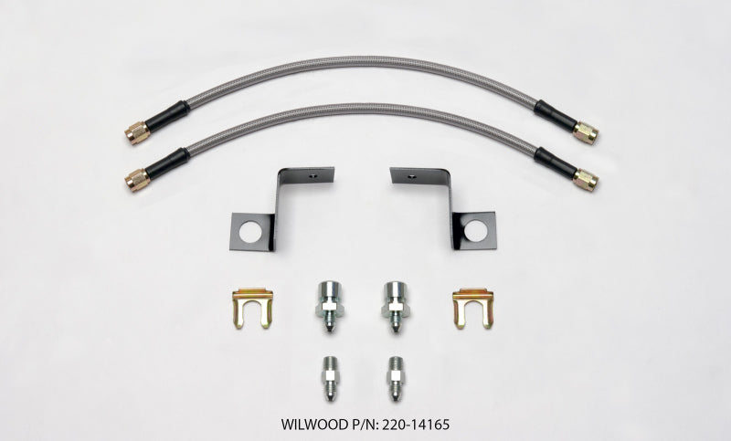 Wilwood Flexline Kit 14 inch -3 3/8-24 IF 1/8 NPT Straight Brake Line Kits Wilwood