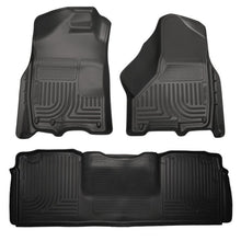 Load image into Gallery viewer, Husky Liners 10-12 Dodge Ram 2500/3500 Mega Cab WeatherBeater Combo Black Floor Liners Floor Mats - Rubber Husky Liners
