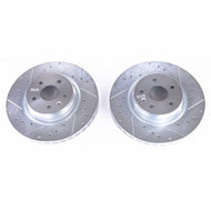 Power Stop 12-18 Tesla Model S Front Evolution Drilled & Slotted Rotors - Pair Brake Rotors - Slot & Drilled PowerStop