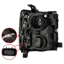 Load image into Gallery viewer, AlphaRex 15-19 Chevy 2500HD PRO-Series Proj Headlights Plank Jet Blk w/Activ Light/Seq Signal/DRL Headlights AlphaRex
