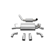 Load image into Gallery viewer, Corsa 2018-2024 Jeep Wrangler JL 2.5in Dual Rear Exit Polished Tips Touring Axle-Back Exhaust Axle Back CORSA Performance
