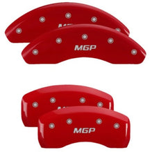 Load image into Gallery viewer, MGP 4 Caliper Covers Engraved Front &amp; Rear MGP Red Finish Silver Characters 2017 Kia Optima Caliper Covers MGP
