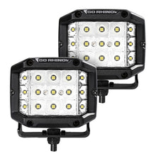 Load image into Gallery viewer, Go Rhino Xplor Bright Series Sideline Cube LED Spot Light Kit (Surface Mount) 4x3 - Blk (Pair) Light Bars &amp; Cubes Go Rhino   
