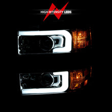 Load image into Gallery viewer, ANZO 2015-2016 Chevrolet Silverado Projector Headlights w/ Plank Style Design Chrome w/ Amber Headlights ANZO

