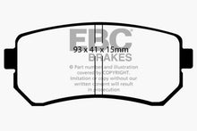 Load image into Gallery viewer, EBC 06-11 Hyundai Accent 1.6 Greenstuff Rear Brake Pads Brake Pads - Performance EBC   
