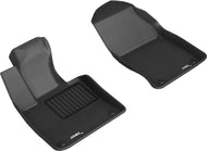 3D MAXpider 19-21 Volvo S60 / V60 / 20-21 V60 Cross Country Kagu 1st Row Floormats - Black Floor Mats - Rubber 3D MAXpider   