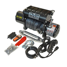 Load image into Gallery viewer, DV8 Offroad 12000 LB Winch w/ Synthetic Line &amp; Wireless Remote - Black Winch Kit DV8 Offroad
