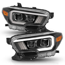 Load image into Gallery viewer, ANZO 2016-2017 Toyota Tacoma Projector Headlights w/ Plank Style Switchback Black w/ Amber w/ DRL Headlights ANZO
