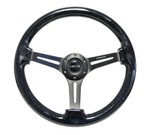 Load image into Gallery viewer, NRG Reinforced Steering Wheel (350mm / 3in. Deep) Black Multi Color Flake Wood w/ Black Matte Center Steering Wheels NRG
