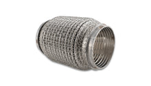 Load image into Gallery viewer, Vibrant SS Flex Coupling w/ Interlock Liner and Mesh Braid 3in Inlet/Outlet x 6in long Flanges Vibrant
