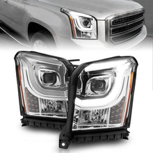 Load image into Gallery viewer, ANZO 2015-2017 GMC Yukon XL Projector Headlights W Lightbar - Chrome/Amber Headlights ANZO
