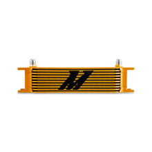 Load image into Gallery viewer, Mishimoto Universal -8AN 10 Row Oil Cooler - Gold Oil Coolers Mishimoto
