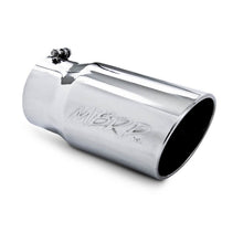Load image into Gallery viewer, MBRP Universal Tip 6 O.D. Angled Rolled End 5 inlet 12 length Steel Tubing MBRP

