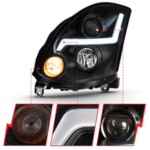 Load image into Gallery viewer, ANZO 2003-2007 Infiniti G35 Projector Headlight Plank Style Black (HID Compatible, No HID Kit ) Headlights ANZO
