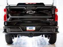 Load image into Gallery viewer, AWE Tuning 22-23 GMC Sierra 1500 AT4X 6.2L 0FG Catback Split Dual (Flat Bumper) - Chrome Silver Tips Catback AWE Tuning   
