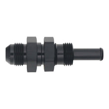 Load image into Gallery viewer, DeatschWerks 8AN Male Flare to Straight 3/8in Single Hose Barb - Anodized Matte Black Fittings DeatschWerks
