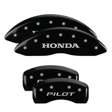 Load image into Gallery viewer, MGP 4 Caliper Covers Engraved Front Honda Engraved Rear H Logo Black finish silver ch Caliper Covers MGP
