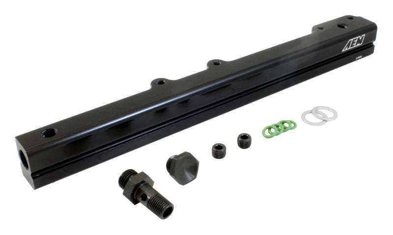 AEM 96-00 Civic CX/DX/LX/EX & 96-97 Del Sol S/Si Black Fuel Rail Fuel Rails AEM
