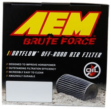 Load image into Gallery viewer, AEM Brute Force Dryflow Air Filter - Conical 6in Base OD / 5.125in Top OD / 5.25in Height Air Filters - Universal Fit AEM Induction
