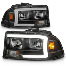 Load image into Gallery viewer, ANZO 97-04 Dodge Dakota/Durango Crystal headlight Set w/ Light Bar Black Housing Headlights ANZO
