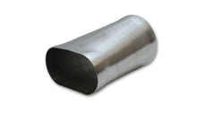 Load image into Gallery viewer, Vibrant 4in oval (Nominal) x 4in Round Transiton adapter T304 SS 6in long Flanges Vibrant
