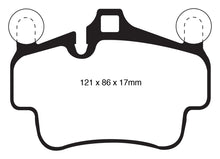 Load image into Gallery viewer, EBC 07-08 Porsche 911 (997) (Cast Iron Rotor only) 3.6 Carrera 2 Redstuff Front Brake Pads Brake Pads - Performance EBC   
