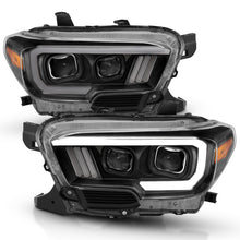 Load image into Gallery viewer, ANZO 2016-2017 Toyota Tacoma Projector Headlights w/ Plank Style Design Black/Amber w/ DRL Headlights ANZO

