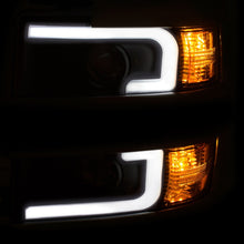 Load image into Gallery viewer, ANZO 2015-2016 Chevrolet Silverado Projector Headlights w/ Plank Style Design Black w/ Amber Headlights ANZO
