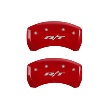 Load image into Gallery viewer, MGP 4 Caliper Covers Engraved Front &amp; Rear RT1-Truck Yellow finish black ch Caliper Covers MGP
