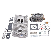 Load image into Gallery viewer, Edelbrock Manifold And Carb Kit Performer Eps Small Block Chevrolet 1957-1986 Natural Finish Intake Manifolds Edelbrock
