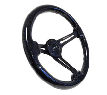 Load image into Gallery viewer, NRG Reinforced Steering Wheel (350mm / 3in. Deep) Black Multi Color Flake Wood w/ Black Matte Center Steering Wheels NRG
