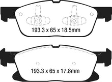 Load image into Gallery viewer, EBC 15+ Ford Edge 2.0 Turbo FWD Yellowstuff Front Brake Pads Brake Pads - Performance EBC   
