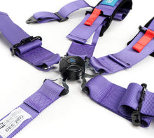 Load image into Gallery viewer, NRG SFI 16.1 5Pt 3 Inch Seat Belt Harness with Pads / Cam Lock - Purple Seat Belts &amp; Harnesses NRG
