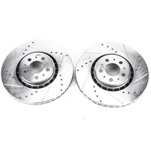 Load image into Gallery viewer, Power Stop 03-14 Volvo XC90 Front Evolution Drilled &amp; Slotted Rotors - Pair Brake Rotors - Slot &amp; Drilled PowerStop
