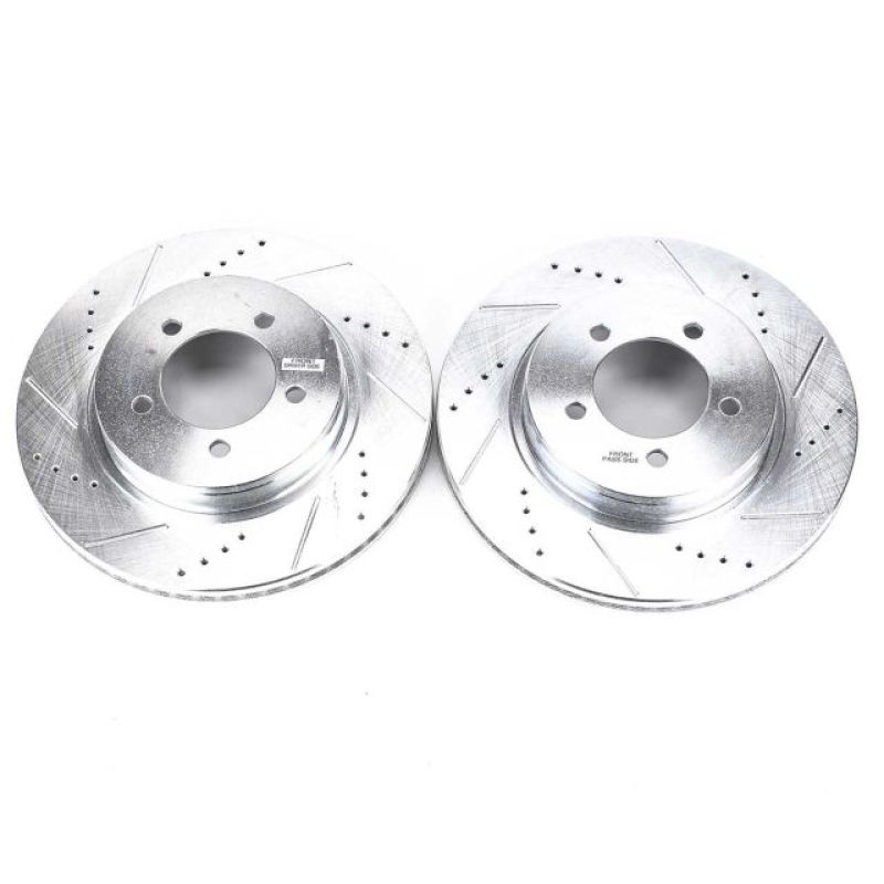 Power Stop 02-05 Ford Explorer Front Evolution Drilled & Slotted Rotors - Pair Brake Rotors - Slot & Drilled PowerStop
