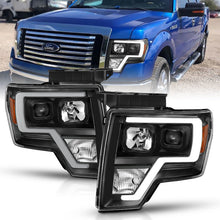 Load image into Gallery viewer, ANZO 2009-2014 Ford F-150 Projector Light Bar H.L Black Amber Headlights ANZO
