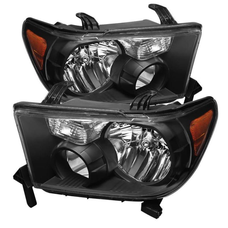 Xtune Toyota Tundra 07-13 / Toyota Sequoia 08-13 OEM Style Headlights Black HD-JH-TTU07-AM-BK Headlights SPYDER