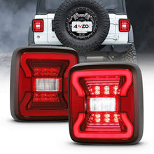 Load image into Gallery viewer, ANZO 18-19 Jeep Wrangler JL LED Taillights Black Tail Lights ANZO
