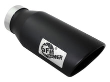 Load image into Gallery viewer, aFe Power MACH Force-Xp 4in In x 6in Out x 15in L Driver Side Clamp-On 4in 409 SS Exhaust Tip-Black Catback aFe
