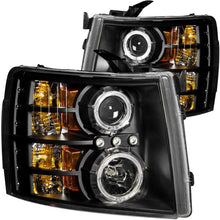 Load image into Gallery viewer, ANZO 2007-2013 Chevrolet Silverado 1500 Projector Headlights w/ Halo Black Headlights ANZO
