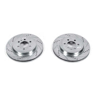 Power Stop 04-09 Cadillac SRX Rear Evolution Drilled & Slotted Rotors - Pair Brake Rotors - Slot & Drilled PowerStop