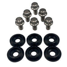 Load image into Gallery viewer, BLOX Racing New Fender Washers Kit M6 12pt - 6pc Large Diameter Black Hardware Kits - Other BLOX Racing   
