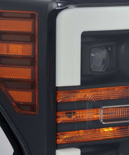 Load image into Gallery viewer, AlphaRex 17-19 Ford F-250 SD PRO-Series Proj Headlight Plnk Style Matte Blk w/Activ Light/Seq Signal Headlights AlphaRex
