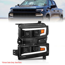 Load image into Gallery viewer, ANZO 19-22 Chevrolet Silverado 1500 LED Proj HL w/Lgt Bar SwBk Seq. Blk w/In. Light - Driver Side ON Headlights ANZO
