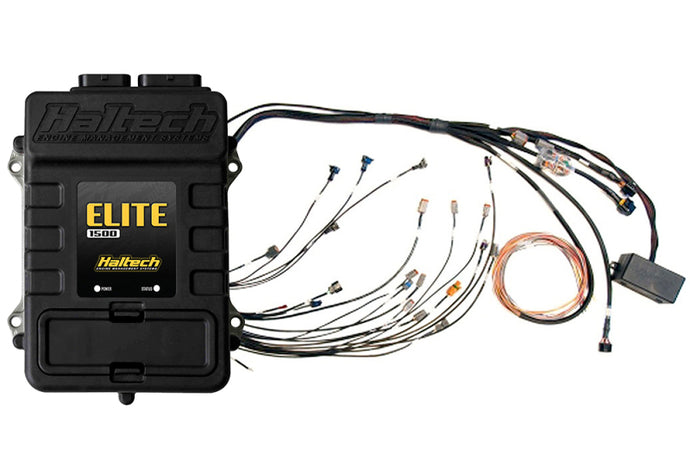 Haltech Elite 1500 Terminated Harness ECU Kit w/ 1G CAS/Square EV1 Injector Connectors Programmers & Tuners Haltech   
