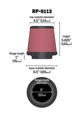 Load image into Gallery viewer, K&amp;N Cone Filter 5in ID 6.5in base 4.5in top 5.625in height carbon fiber look Air Filters - Universal Fit K&amp;N Engineering   
